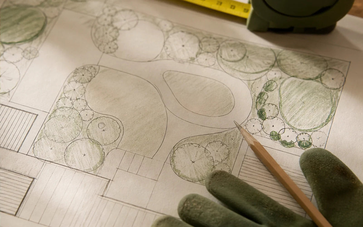 Gardener measuring space for a garden system