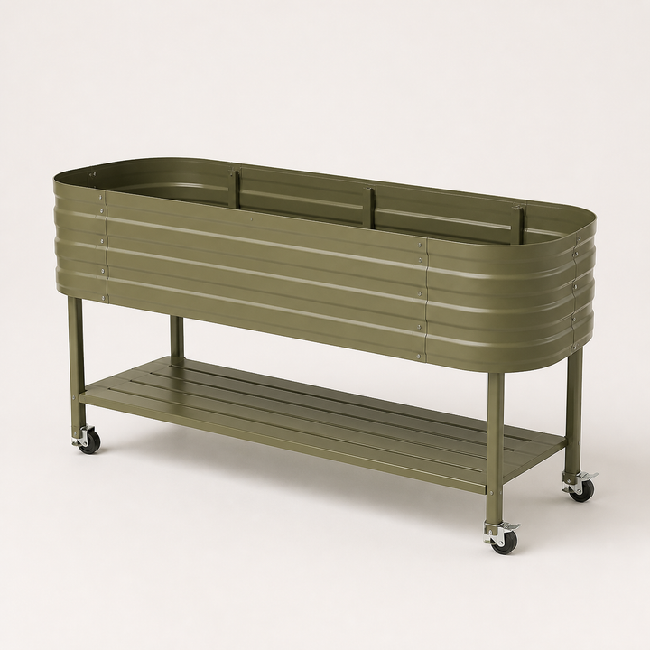 Gardout 4' × 2' Elevated Bed with Shelf product image
